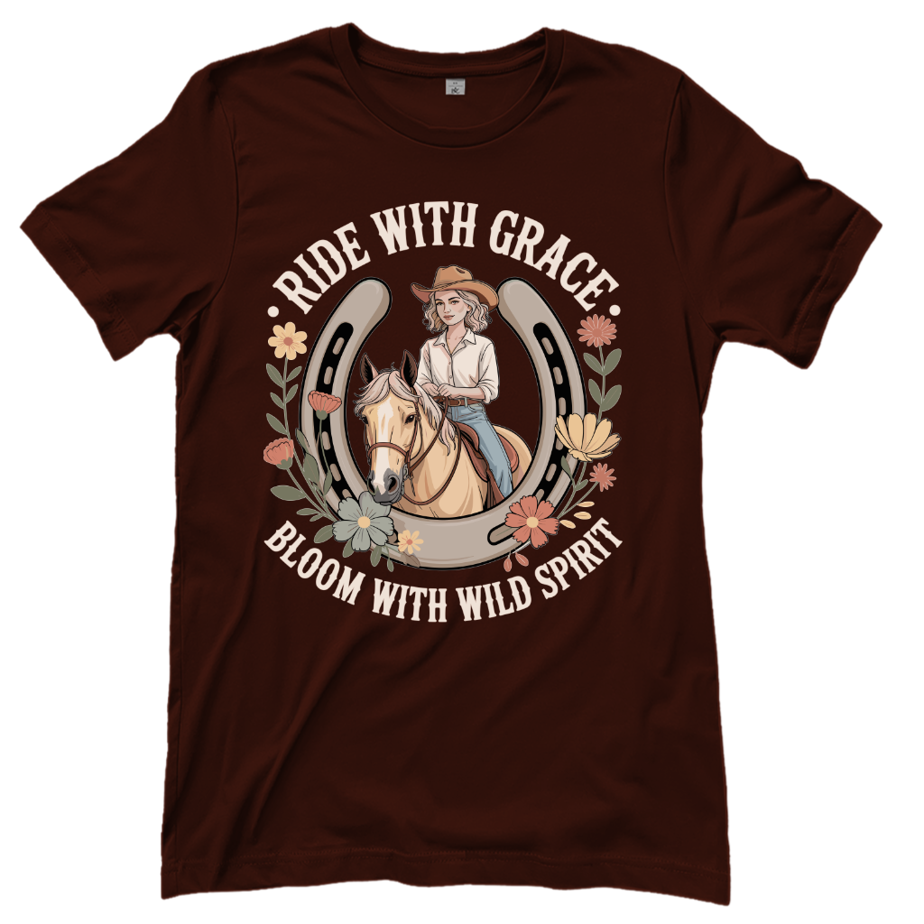 Ride with Grace – Western T‑Shirt