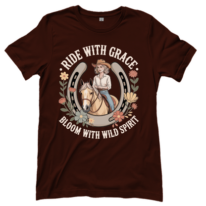 Ride with Grace – Western T‑Shirt