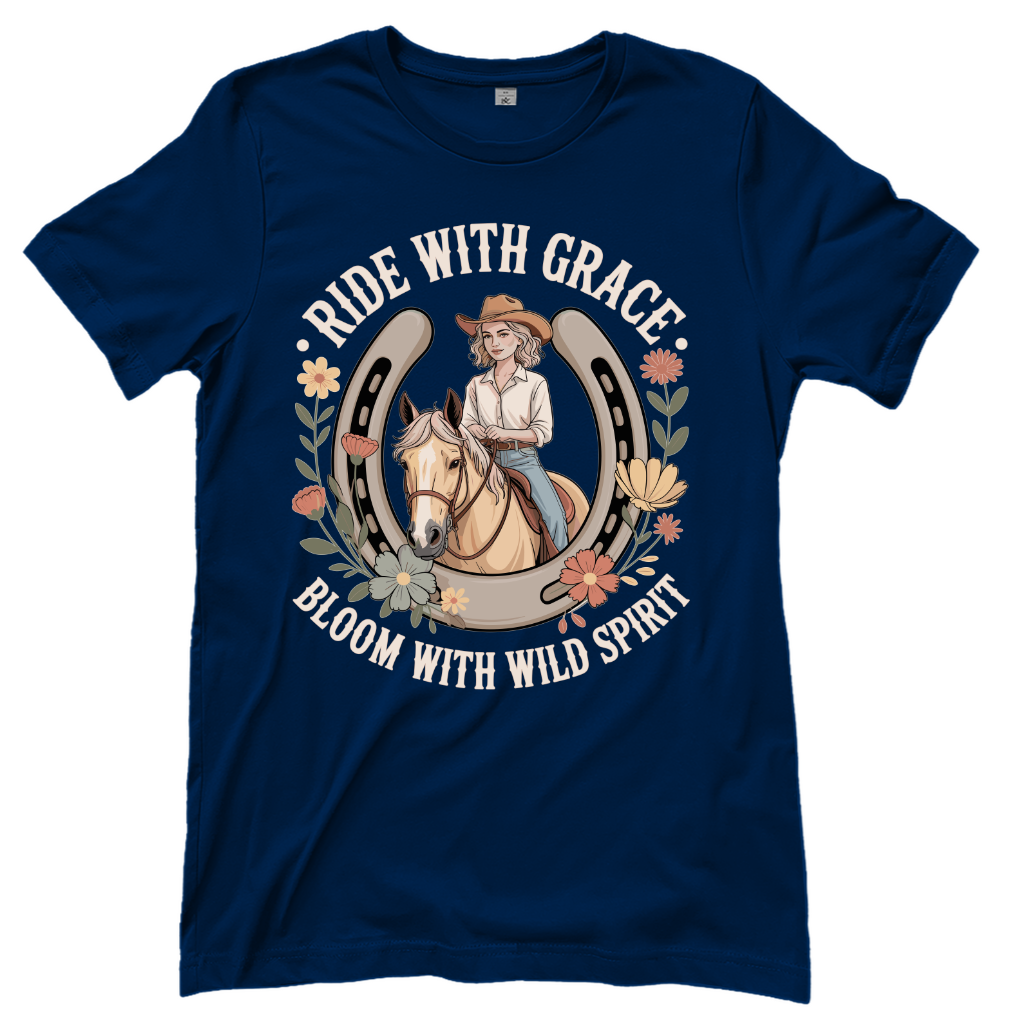 Ride with Grace – Western T‑Shirt