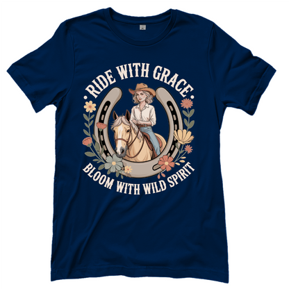 Ride with Grace – Western T‑Shirt
