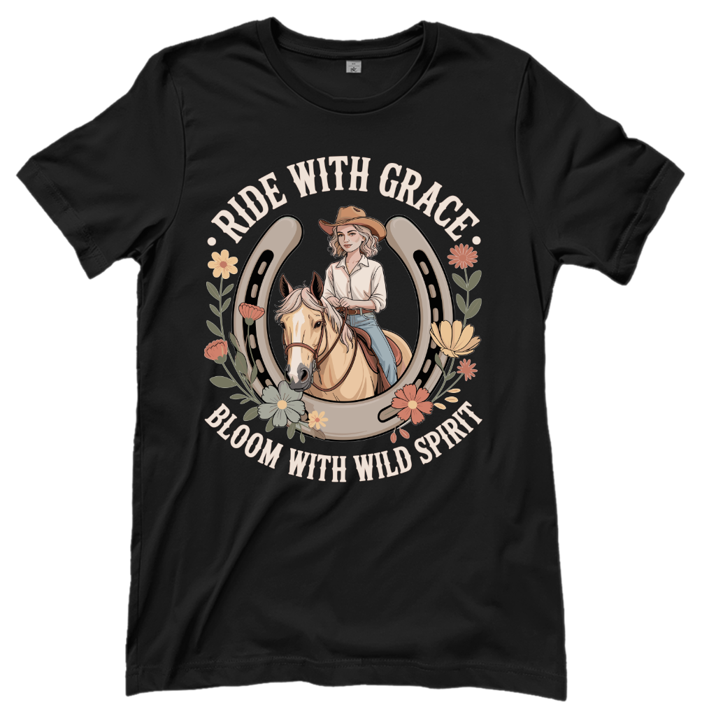 Ride with Grace – Western T‑Shirt