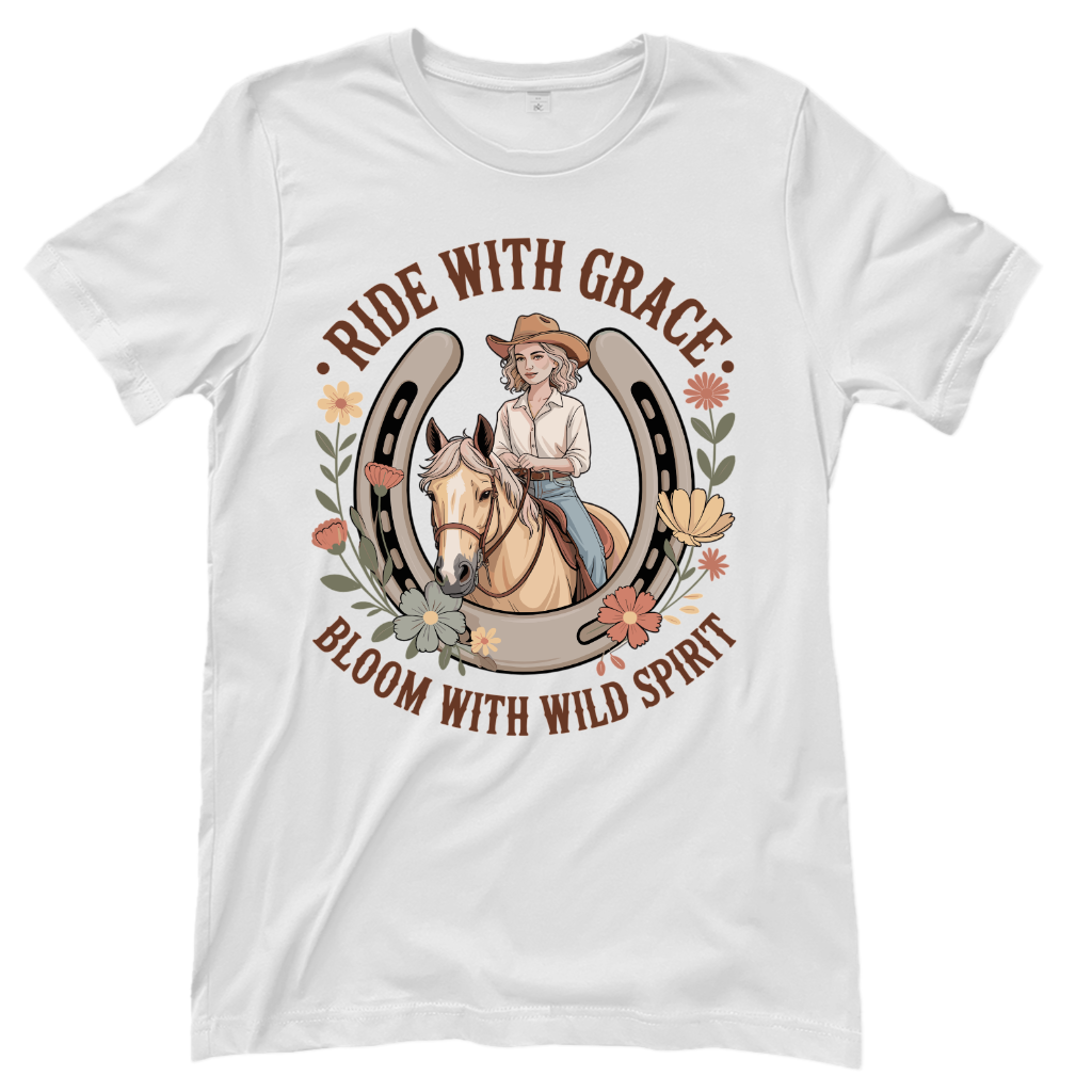 Ride with Grace – Western T‑Shirt