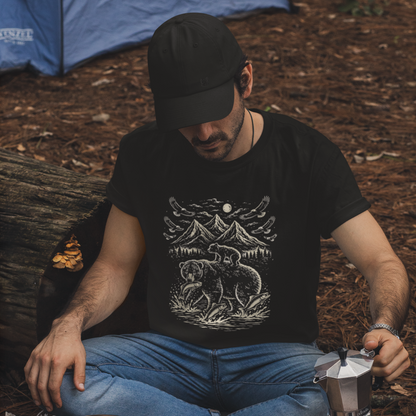 Bärenmotiv – Western T‑Shirt