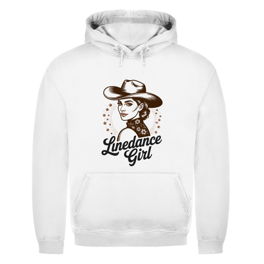 weißes Line Dance Hoodie mit Spruch Linedance Girl