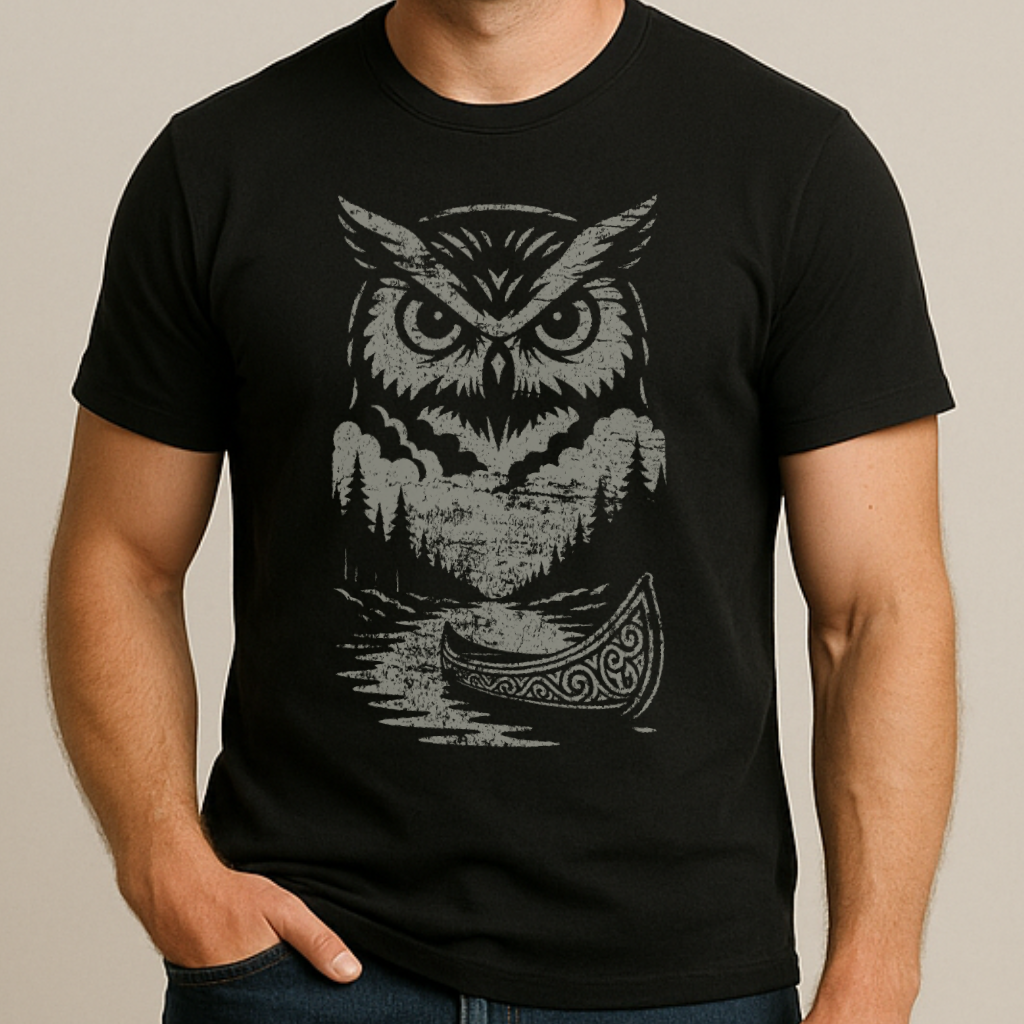 Eule & Kanu – Natur T-Shirt